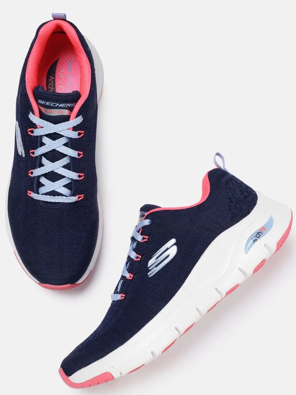 Skechers Wmns Arch Fit Comfy Wave Sneakers 7.5
